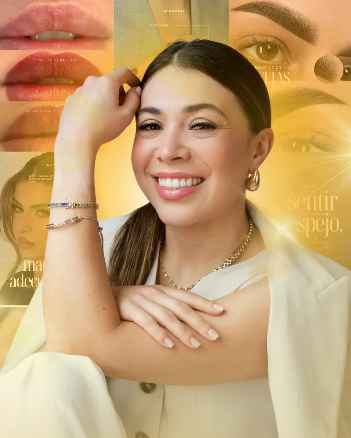 Profesional de la estética trabajando con clienta